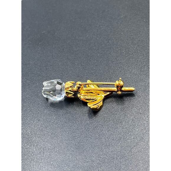 Swarovski Crystal Memories Gold
Plated Crystal Clear Rose Brooch in
Original Box - Picture 12 of 16
